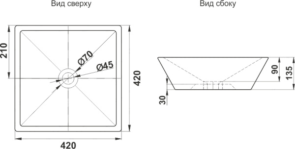 раковина melana a562-805 накладная, 42x42 см, белая