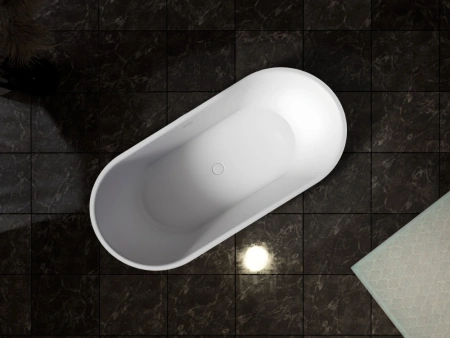 ванна из искусственного камня abber stein 170x80 as9650 без гидромассажа