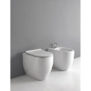 унитаз kerasan flo 311801 приставной, с креплением, без сиденья и бачка, 56x37 см, bianco lucido