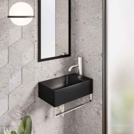 раковина накладная / подвесная catalano zero 40*23, черный матовый