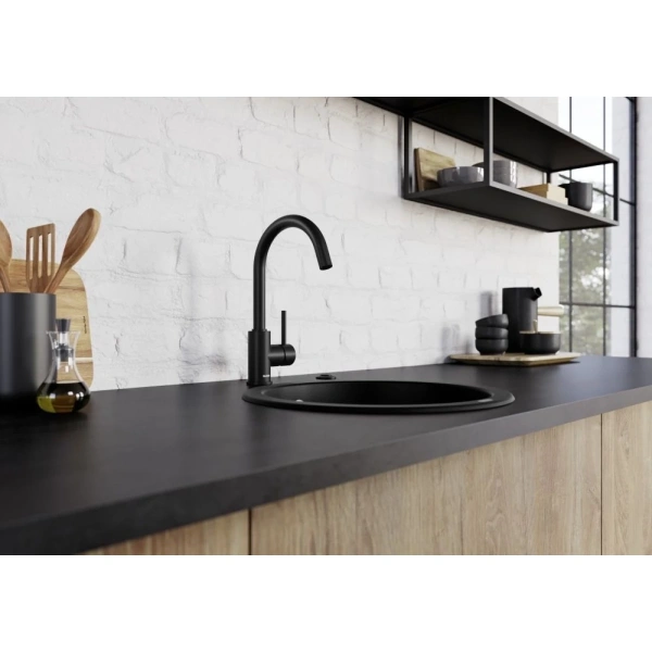 смеситель для кухни blanco mida черный матовый 526777