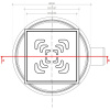 душевой трап 144x144/50 мм pestan confluo standard square mask 4 13000084, хром