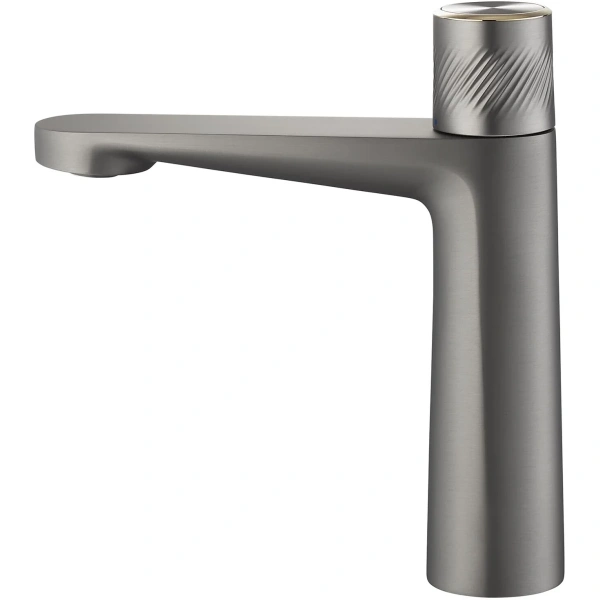 смеситель arrow amp11868agg для раковины, без донного клапана, матовый серый