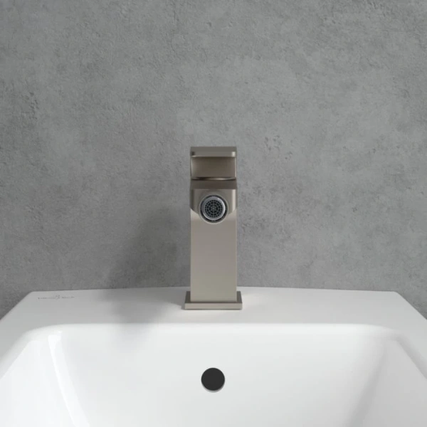 смеситель villeroy & boch architectura square tvb12500100064 для биде, с донным клапаном, никель матовый