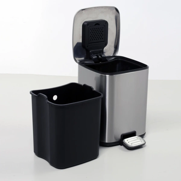 Ведро для мусора WasserKRAFT K-649 цвет нержавеющая сталь