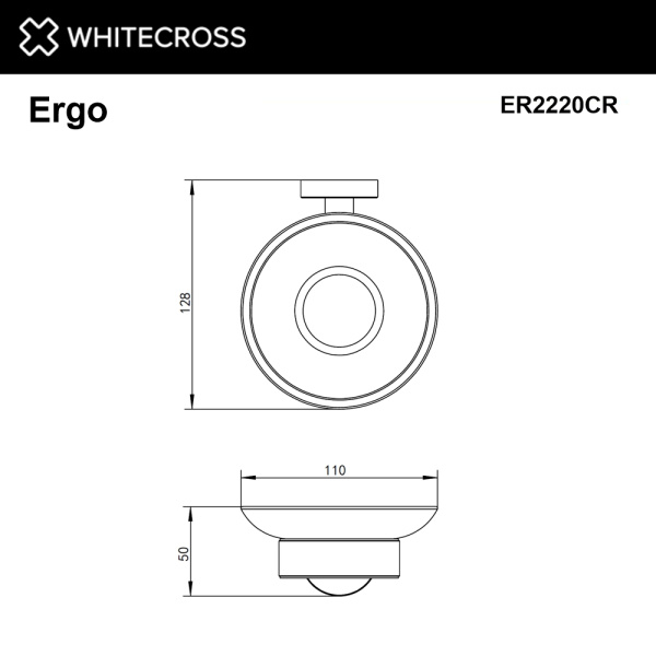 Мыльница Whitecross Ergo ER2220CR настенная, хром