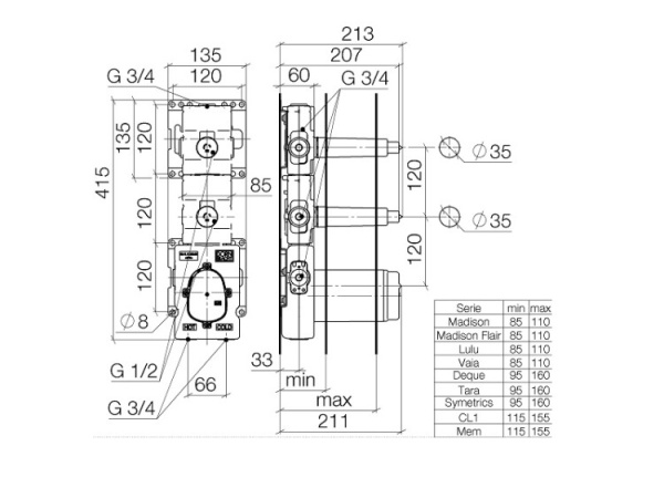внутренняя часть dornbracht 35.521.970.90 смесителя для душа