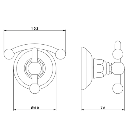 nicolazzi nicolazzi accessori крючок подвесной, цвет: тёмная бронза