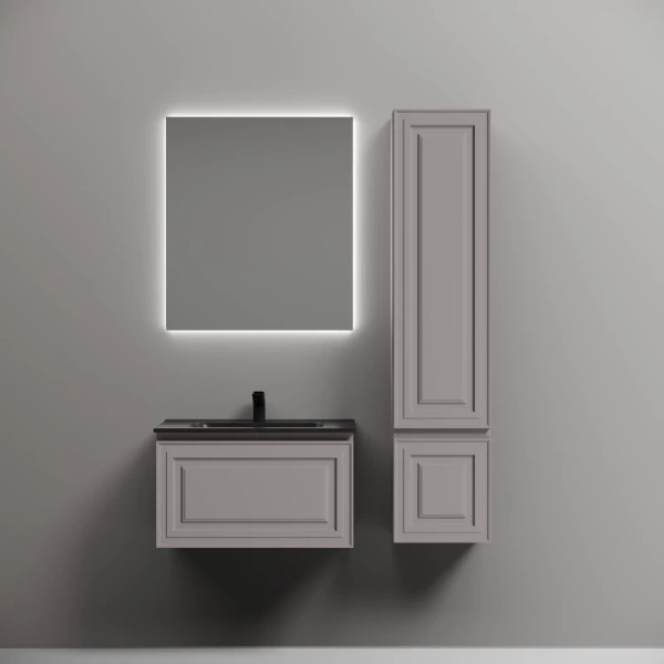 тумба под раковину sancos very vr70sm 69 см, подвесная, серый матовый