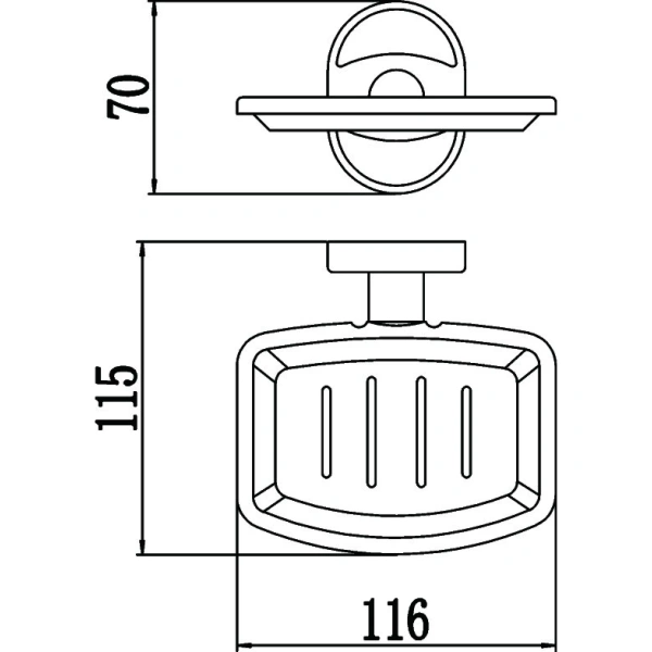 Мыльница Savol 70 S-007003 хром