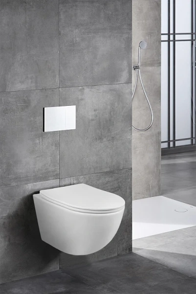 унитаз azario trevi az-0093uq3 подвесной, безободковый, с сиденьем микролифт, слив "торнадо", 49.5х36х39 см, белый