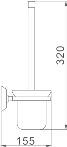 Ёршик для унитаза Haiba HB1510 хром