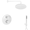 Душевой комплект Paffoni Light KITLIQ018BOKING 30 см, белый матовый