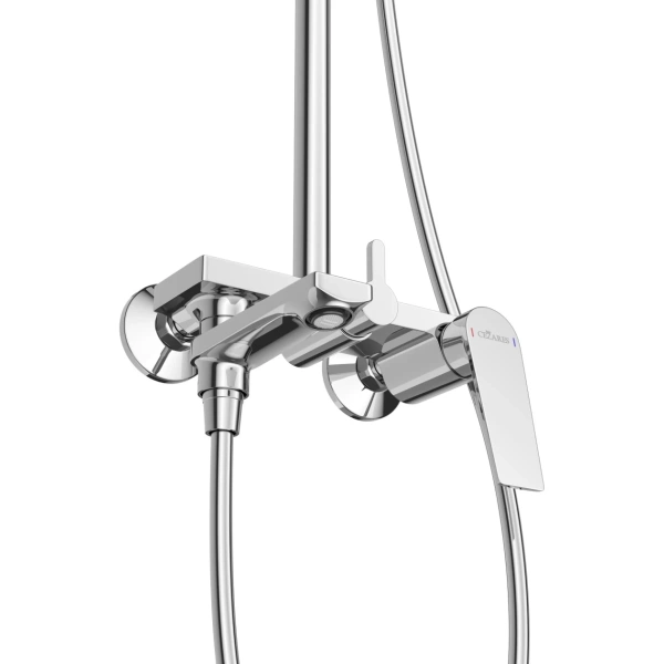 душевая система cezares comfort comfort-cvd-01 223 мм, со смесителем, хром