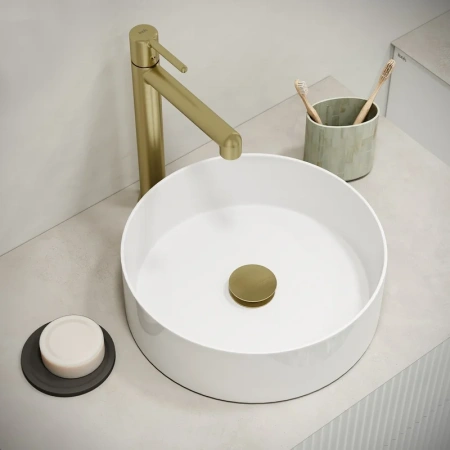 донный клапан без перелива iddis slide slimg10i88, матовое золото