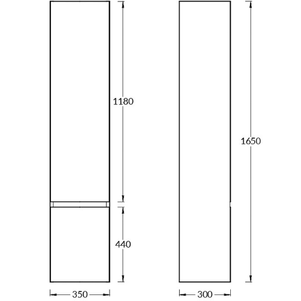 шкаф пенал kerama marazzi cubo 35 r cub.165rh\wht.m подвесной белый матовый