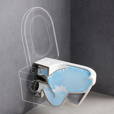 унитаз villeroy&boch avento 5656rs01 подвесной, с сиденьем микролифт, тонкое, белый