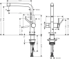 смеситель для кухни hansgrohe talis m54 72827800, сталь