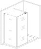 душевая стенка weltwasser ww400 70b 10000009938 профиль хром, стекло прозрачное