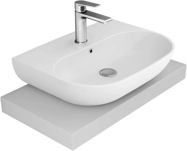 раковина в ванную накладная bien vokha mdls05501fd1w5000 55 см, белая