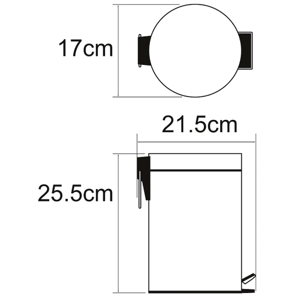 Ведро для мусора WasserKRAFT K-633B Черное