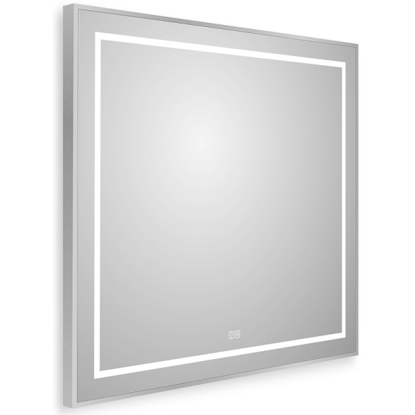 зеркало belbagno kraft 80 spc-kraft-800-800-led-tch-warm с подсветкой сатин с сенсорным выключателем и подогревом