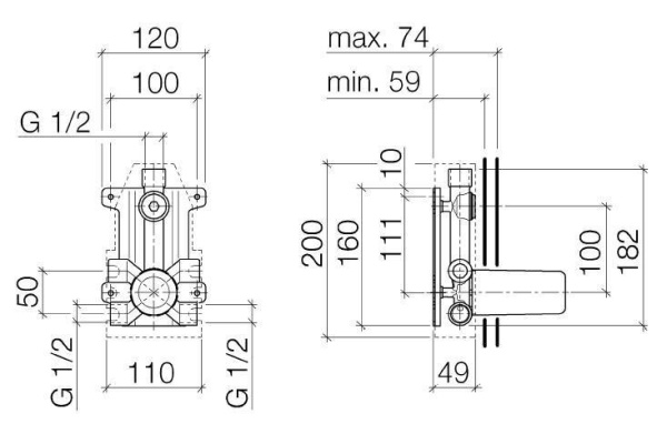 внутренняя часть dornbracht 35.008.970.90 смесителя для душа