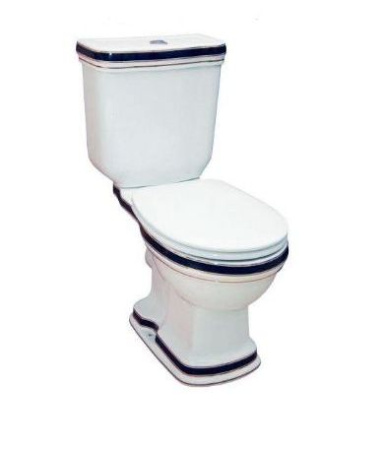 Унитаз-компакт Creavit Klasik KL310-OK/KL410-OK/IT5030 с функцией биде, цвет белый, декор Krokodil