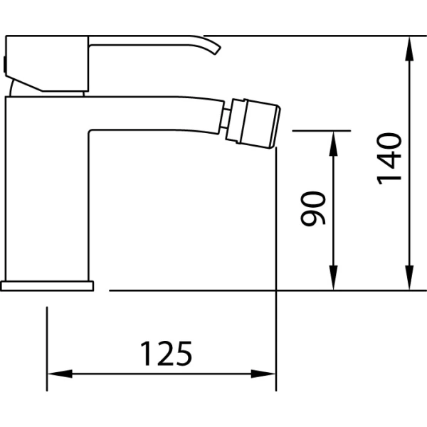 смеситель clever marina evo 99416 для биде, без донного клапана, хром