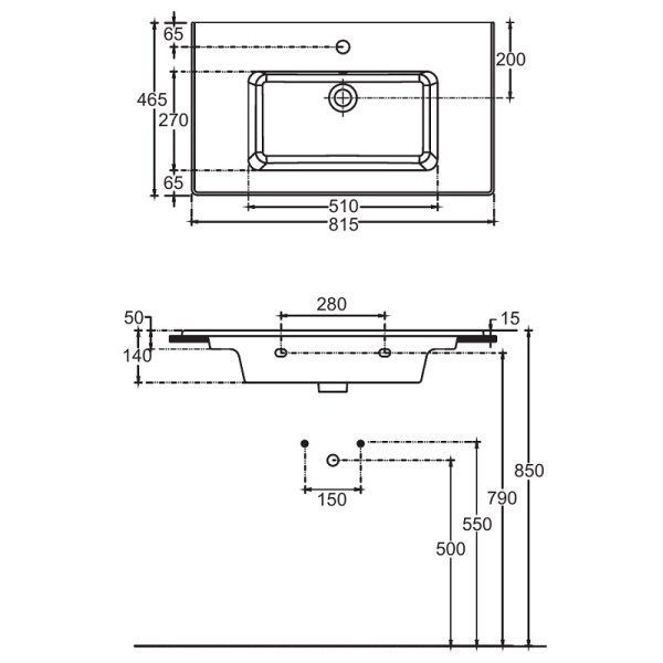 раковина полувстраиваемая allen brau fantasy flat 4.11025.20 82x47, без перелива, белая