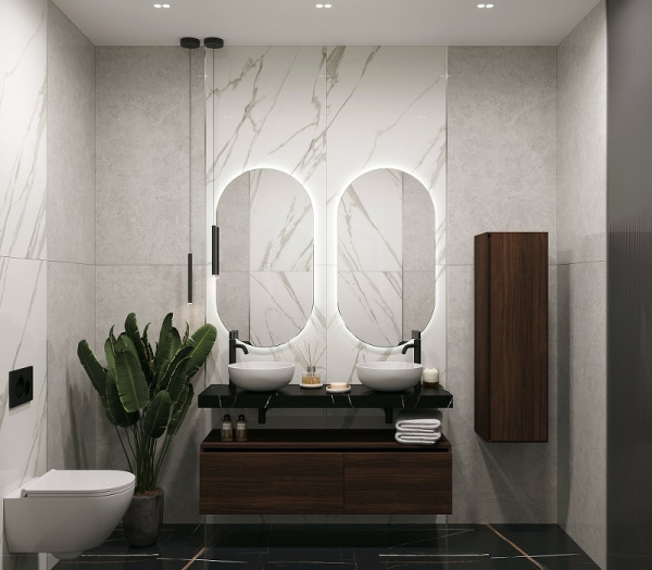 столешница под раковину boheme armadi art flat 140 869-140-nm черный мрамор