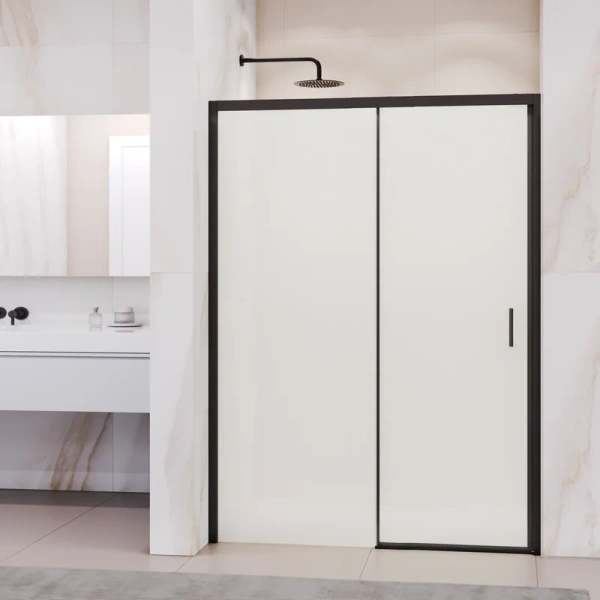 душевая дверь в нишу rgw passage pa-017-b 160х195, профиль черный