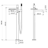 смеситель для ванны boheme stick 129-mg.4 золото матовое