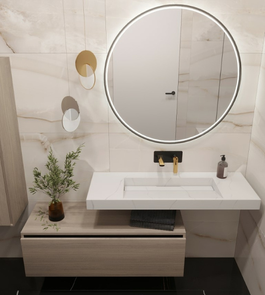 раковина boheme armadi art flat 120 859-120-clct белый мрамор