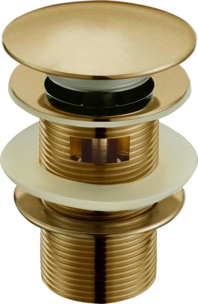 Донный клапан Boheme Medici 610/2 для раковины, с переливом, клик клак, бронза