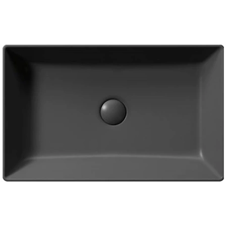 раковина gsi kube x 945326 накладная, 60x37 см, ardesia opaco (черный матовый)