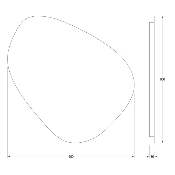 зеркало 90х90 см evoform ledshine by 2566