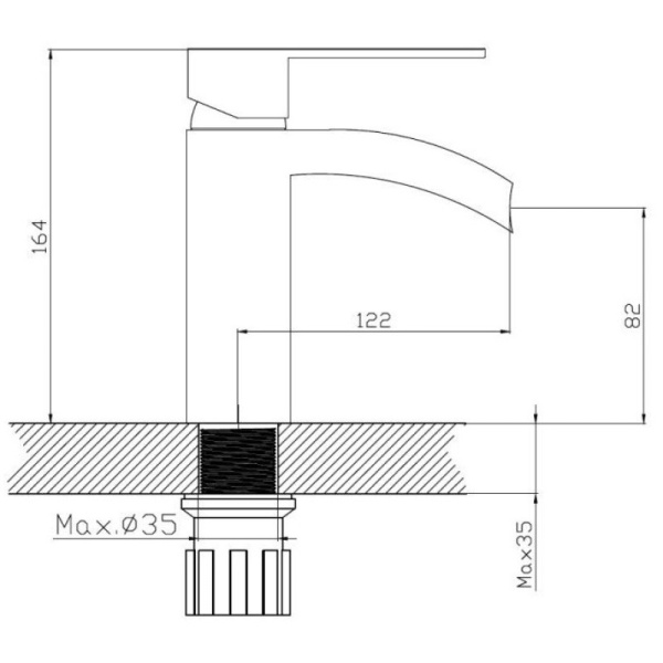 смеситель для раковины haiba hb13505-8