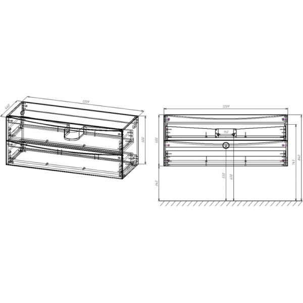 тумба дуб винтаж 120,9 см vincea mia vmc-2mc120vo