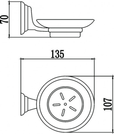 мыльница стеклянная с настенным держателем savol s-003159