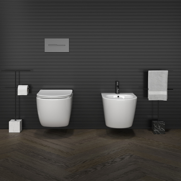 биде ceramicanova forma cn3010 подвесное, белое