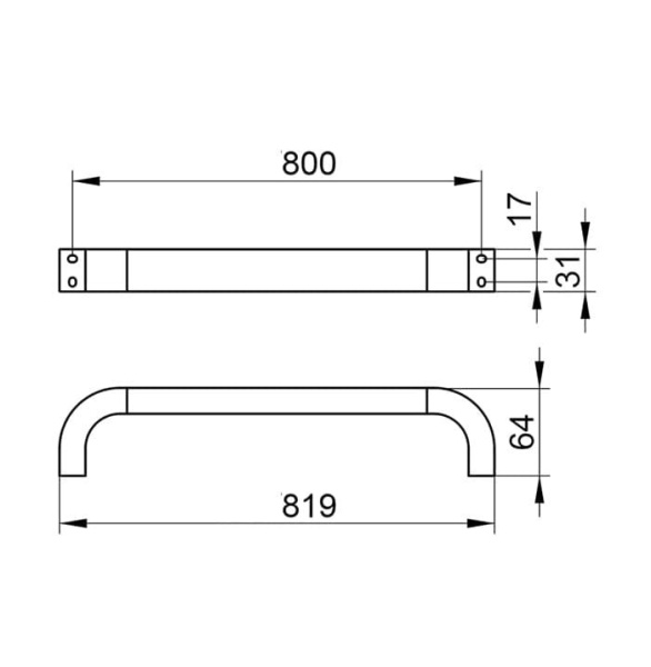 Полотенцедержатель Keuco Edition 300 30001 010800 хром