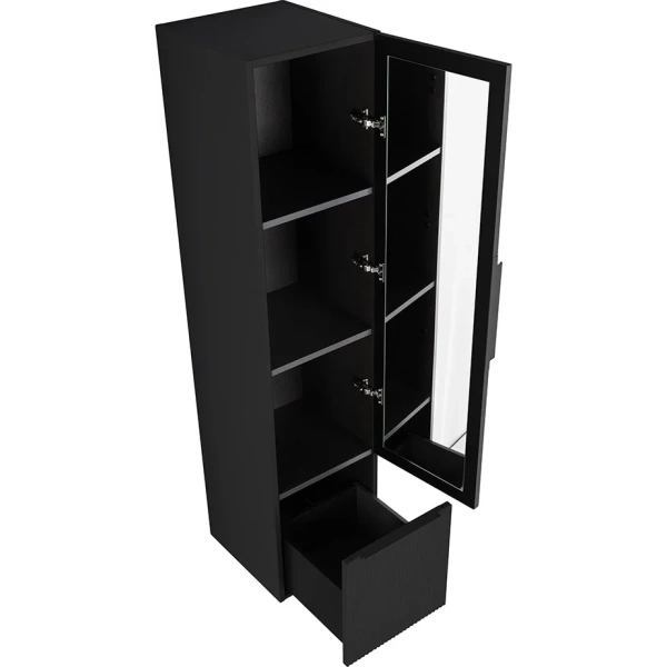 шкаф-пенал 35х150 cezares plisse premium 55507, цвет nero opaco