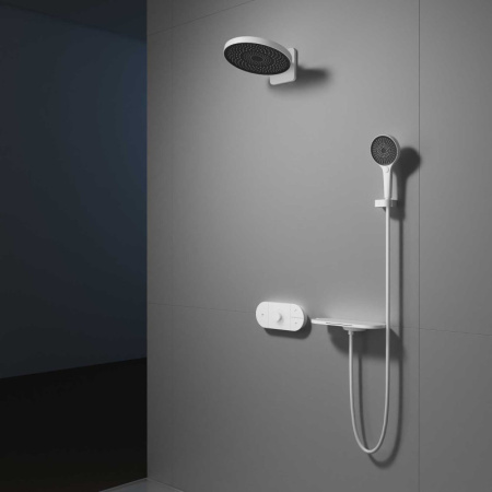 душевая система vincea futura vsfw-2f12tmw, термостатическая, на 3 потребителя, цвет белый матовый