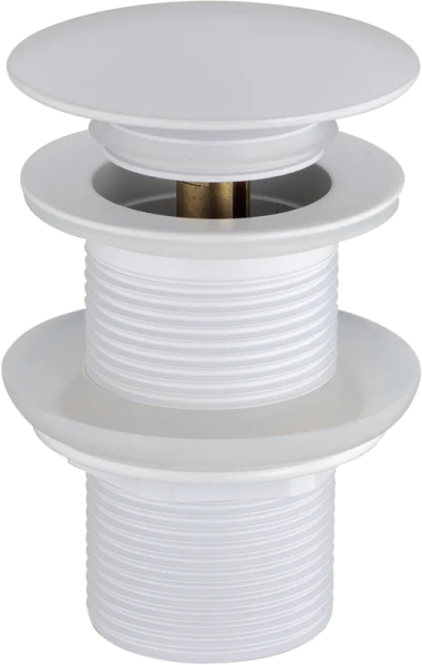 Донный клапан Boheme 612-MW для раковины, без перелива, клик клак, белый матовый