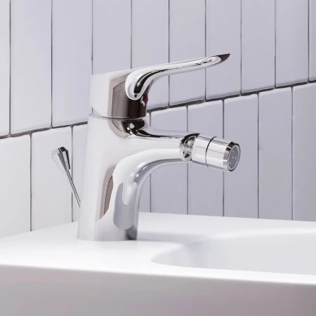 смеситель damixa jupiter 770240000 для биде, с донным клапаном, хром