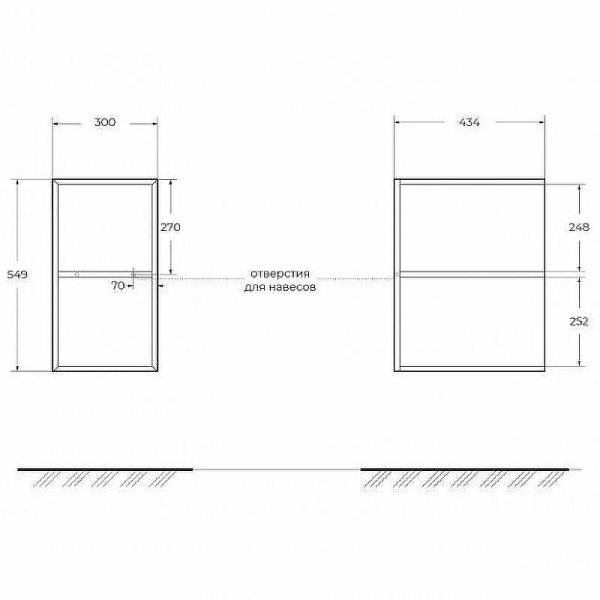 полка cezares elettra 30 55529 bianco opaco