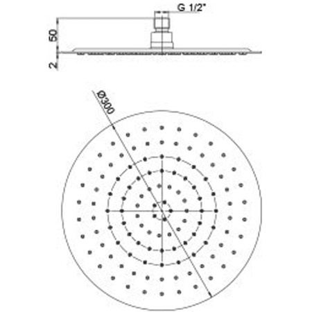 верхний душ paini 50cr759up30e хром