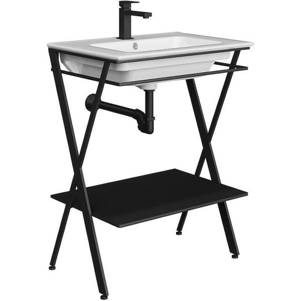 консоль под раковину kerama marazzi piano next 65 pia.n.65\blk черная матовая