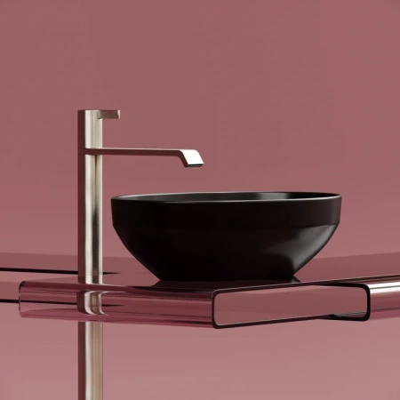 раковина ceramicanova element cn6056mb накладная, 50.2x36.5 см, черная матовая